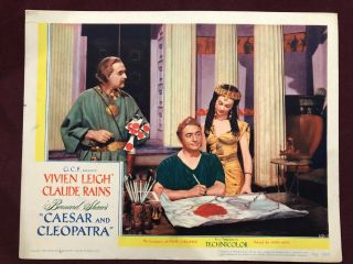 Ceasar And Cleopatra Lobby Card 1945 Vivian Leigh Claude Rains Movie Poster