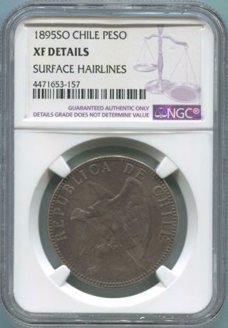 1895 So Chile Peso.  Ngc Xf Details