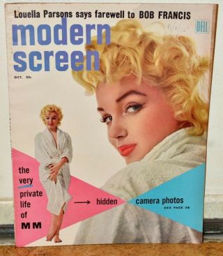 Modern Screen October.  1955 Marilyn Monroe Cover