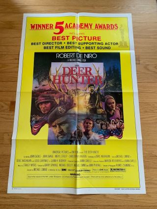 1978 The Deer Hunter One Sheet War Movie Poster - Aa Style De Niro
