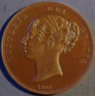 Great Britain Victoria Dei Gratia 1860 1/2 Penny Km 726 (g,  101)