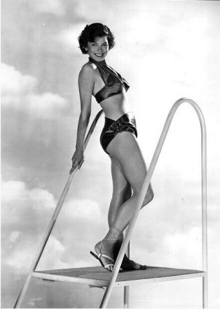 Joan Rice Sexy Rank Pictures Glamour Pin Up Bikini Pose Stamped Photo