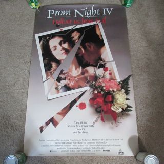 Vintage 90s Prom Night 4 Deliver Us From Evil Video Movie Poster Horror