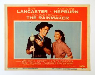 Burt Lancaster: The Rainmaker 1956 Movie Lobby Card Poster