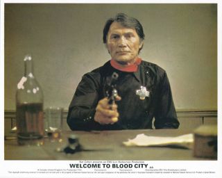 Welcome To Blood City 8x10 Lobby Card 1977 Jack Palance Pulls Gun