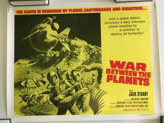 War Between The Planets 1966 1971 22 X 28 Half Sheet Poster