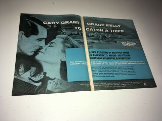 To Catch A Thief Movie Trade Ad Cary Grant Grace Kelly Hitchcock Thriller Poster
