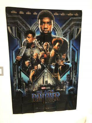 Black Panther Marvel Movie Poster Flag Banner Fabric Wall Tapestry