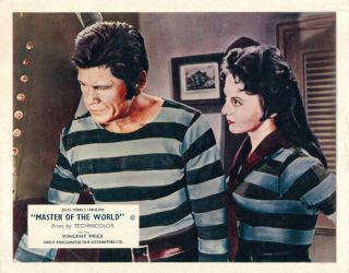 Master Of The World Lobby Card Charles Bronson Mary Webster 1961