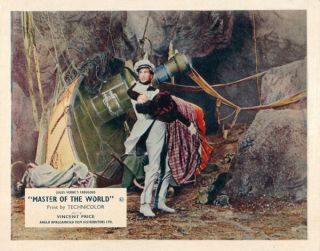 Master Of The World Lobby Card Vincent Price Front Of House 1961
