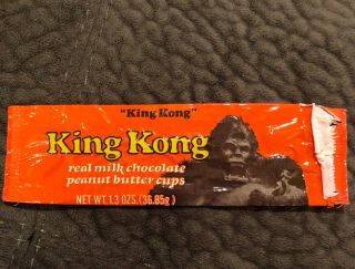 King Kong Candy Bar Wrapper Vintage 1976 Monsters