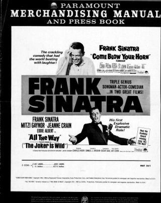 Come Blow Your Horn / The Joker Is Wild Pressbook,  Frank Sinatra,  Jeanne Crain