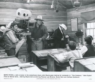 John Wayne Direcgtor Mark Rydell Candid Set Vintage The Cowboys Photo
