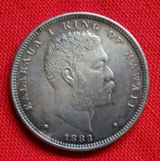 1883 Kalakaua I King Of Hawaii 1/2 Dollar Coin