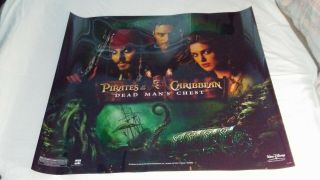 40 1/2 X 45 1/2 Mylar Store Movie Display Pirates Of The Caribbean Dead Man 