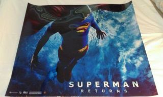 40 1/2 X 45 1/2 Mylar Store Movie Display Dc Comics Superman Returns 1 Sided