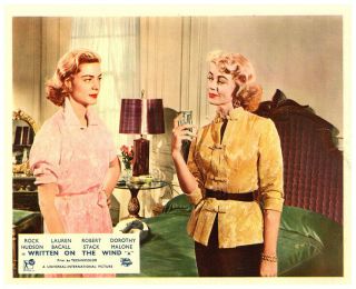 Written On The Wind Lobby Card Lauren Bacall Dorothy Malone 1956