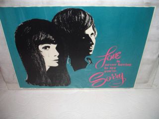 Poster Love Story Movie Never Having To Say Sorry 1970 