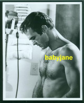 Burt Reynolds Vintage 8x10 Photo Hairy Chest On Set Of The 1966 Film Fade - In