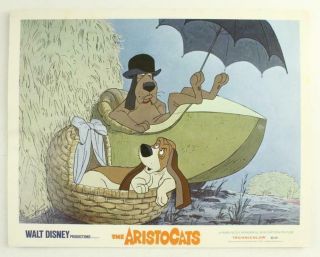 Authentic Lobby Card Movie Poster Walt Disney The Aristocats Cartoon Dogs 1970
