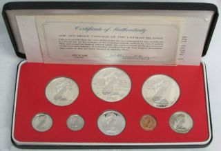1979 Cayman Islands 8 Coin Proof Set Franklin
