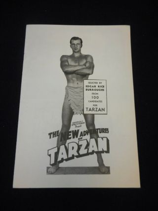 The Adventures Of Tarzan 1935 Serial Re - Issue Synopsis Pressbook Herman Brix