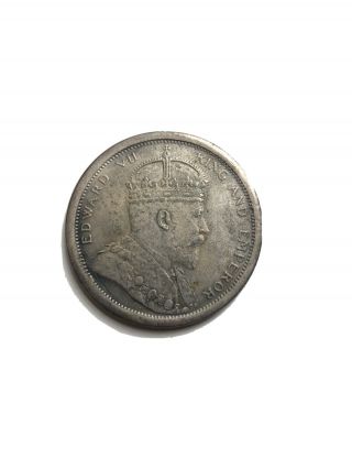 1904 Edward Vii Straits Settlements $1 One Dollar Silver Coin