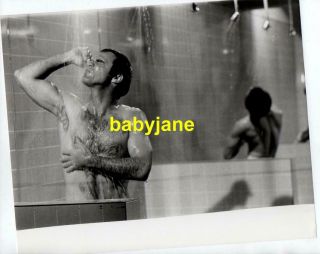 Burt Reynolds Orig 8x10 Photo Hairy Chest In Prison Shower 1974 The Longest Yard
