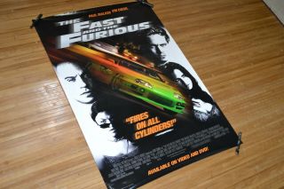 Fast And The Furious (not Double Sided) Movie Poster 27x40 Dvd Store