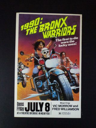 1990: The Bronx Warriors (1982) 14 X 22 Window Card Movie Poster