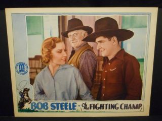 Bob Steele The Fighting Champ 1932 Lobby Card Western Arletta Duncan Lafe Mckee
