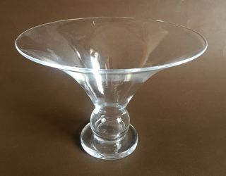 Vintage Steuben Art Glass Footed Bowl Compote 6 1/4 D 5” T
