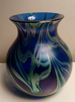 Okra Irredescent Glass Vase