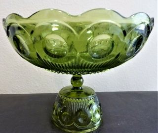 Vintage Bartlett - Collins “manhattan” Green Serving Bowl Compote,  W/box,  Rare