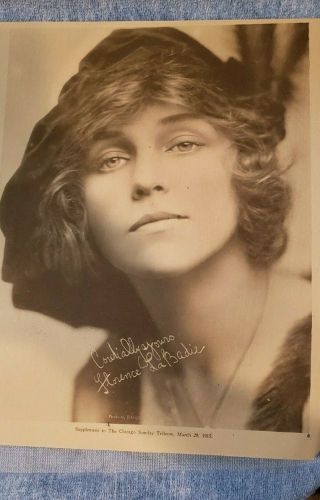 1915 Chicago Sunday Tribune Supplement Picture Of Florence Labadie