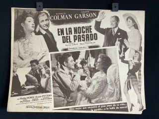 1942 Random Harvest Ronald Colman Greer Garson Movie Mx Lobby Card 16 " X12 "