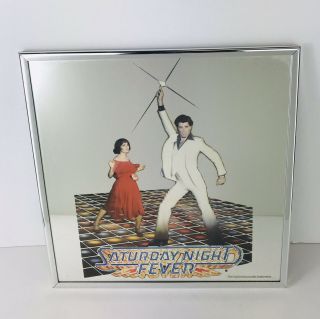 Vintage Saturday Night Fever 1977 Paramount Movie Mirror 12 " X12 " John Travolta