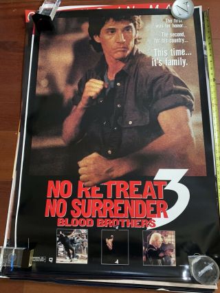 No Retreat No Surrender Movie Poster 1990 27x40 Jean - Claude Van Damme