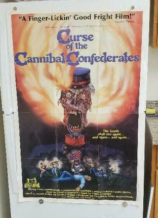 Curse Of The Cannibal Confederates Poster Troma Cult Movie Zombie Trash Horror