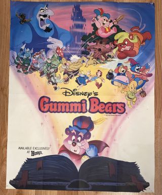 Walt Disney Gummi Bears Medieval Vintage 1985 Poster Wendy 