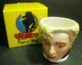 NOS oversized Applause Dick Tracy BREATHLESS MAHONEY MUG w/ awesome features 2