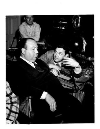Alfred Hitchcock On Set Of " Suspicion " With Harry Stradling Cameraman,  1941