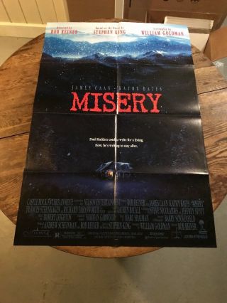 Misery One Sheet Movie Poster Stephen King Kathy Bates