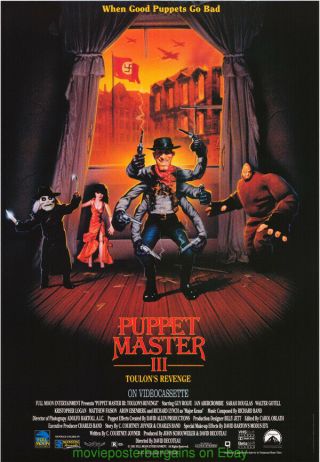Puppet Master Iii Movie Poster Video Store Rental One Sheet 1991