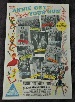 Annie Get Your Gun (1950) - Betty Hutton,  Howard Keel Orig One Sheet Poster