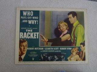 The Racket Orig.  Film Noir Lobby Card 3 - 1951 In Very Good Cond.