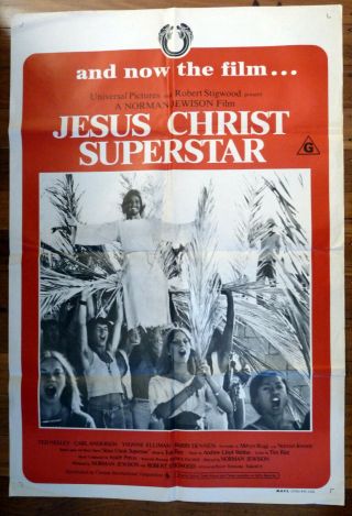 Jesus Christ Superstar 1973 Australian One Sheet Movie Poster Ted Neele