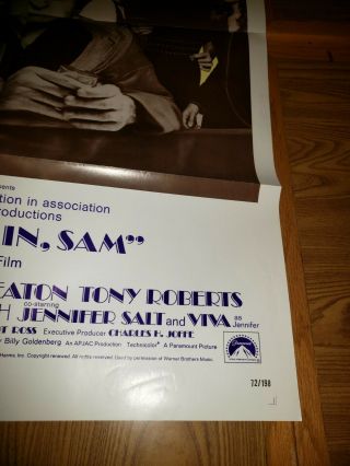 PLAY IT AGAIN,  SAM Woody Allen Studio - Issued Poster With 2
