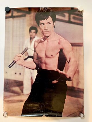 Vintage Bruce Lee Fists Of Fury Poster 1980’s Print 72cm X 52cm