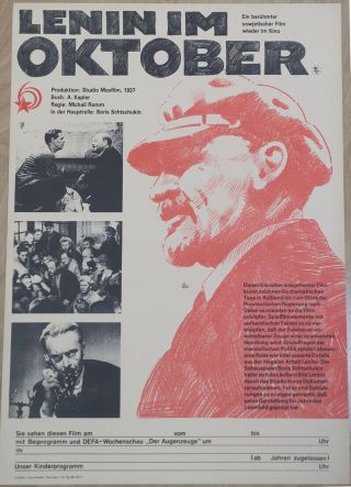 Soviet - Lenin In October Rare East German Poster